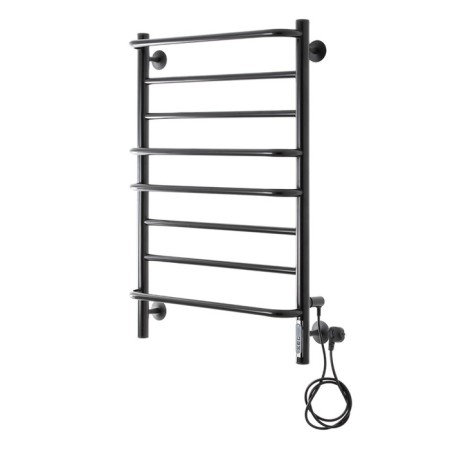 Domoterm electric heated towel rail "Orpheus" P8, 500x800 mm, right, black matte