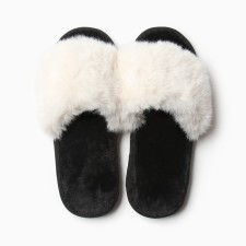Women's slippers with an open nose size 41-42, milk color