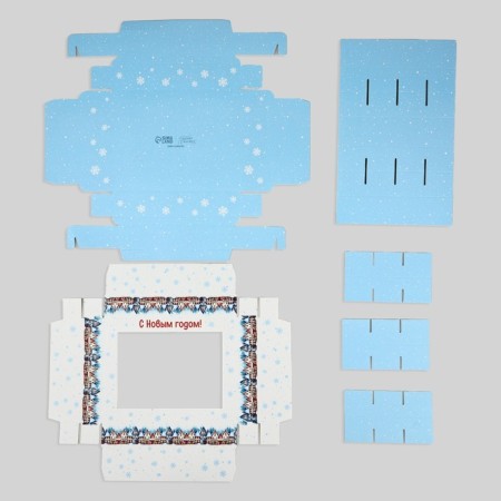 Folding box under 6 sweets “Winter in the city”, 13.5 x 9.8 x 3.8 cm, New Year-5