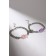 Bracelets "Demetrons" on a magnet, marmalade bears, purple-pink color in silver