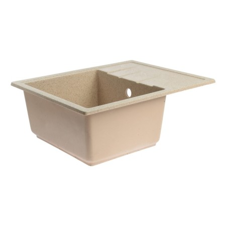 Sin for a kitchen made of stone Zein 150/Q5, 575 x 470 mm, rectangular, overflow, sand color-1