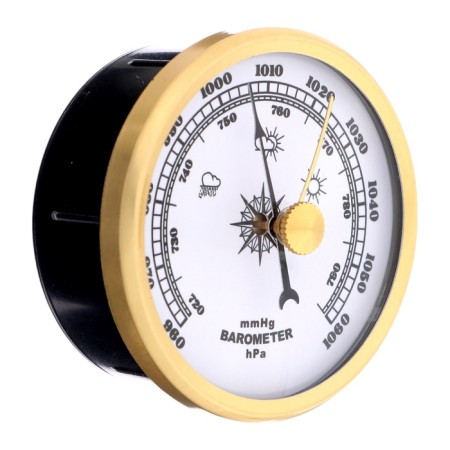 Barometer mechanical, wall, gold frame, d = 6 cm-5