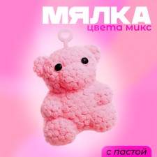 Мялка «Мишка» с пастой, цвета МИКС