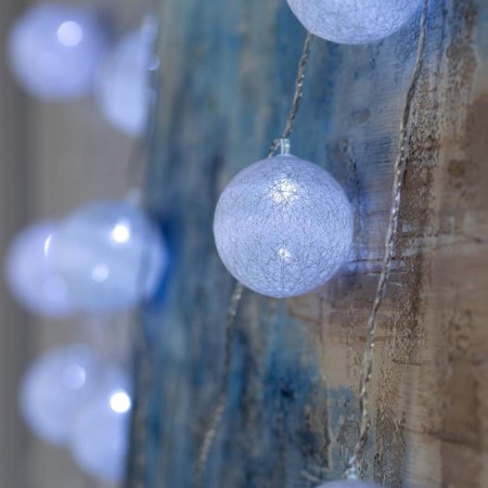 Garland "thread" 5 m with nozzles "snow -white", IP20, transparent thread, 20 LED, white glow, 220 V-2