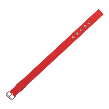 Two -layer collar with a swivel 58 x 3 cm, polyester, red-5