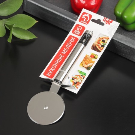 Knife for pizza and dough fargo, 20 × 6.5 cm, stainless steel, black color-3