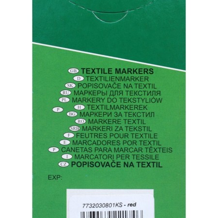 Markker for fabric 2.0 mm KOH-I-NOOR 3203/08, letter length 500 m, red-7