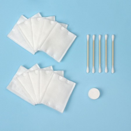 Road set, 3 objects, cotton sticks 5 pcs, cotton pads 10 pcs, pressed napkins-1