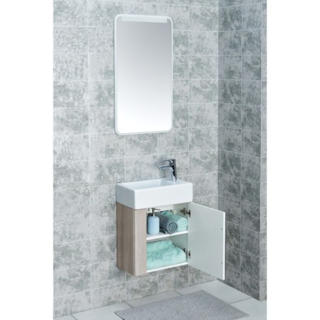 Tumbling under the Aquaton sink Vita, white color, ash shimo-6