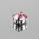 Rhinestones are sewing "circle", in the frame, d = 10 mm, 20 pcs, pink color