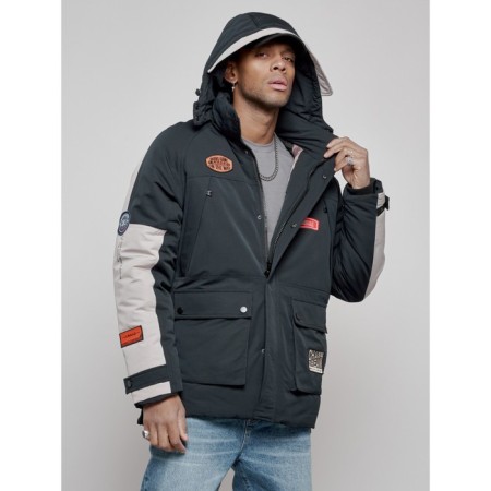 Male Winter jacket, size 50, dark blue color-6