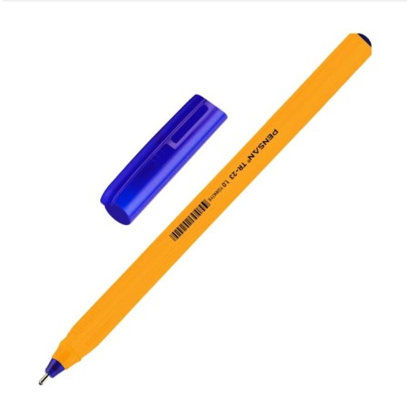 Ballpoint Pensan Pensan TR-23, node-bela 1.0 mm, three-sided, blue ink blue-1