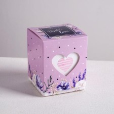 Bonbonniere box, gift packaging, “with love and tenderness”, 6 x 7 x 6 cm