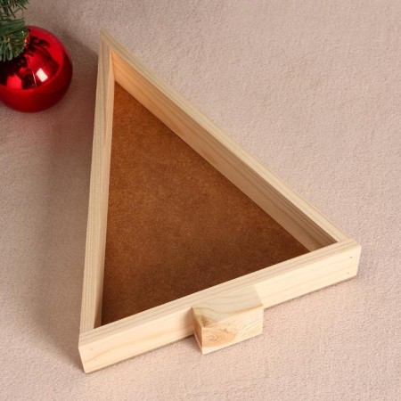 Kashpo wooden "Box Christmas tree with a triangle", array, 32 × 23 × 4.5 cm-1