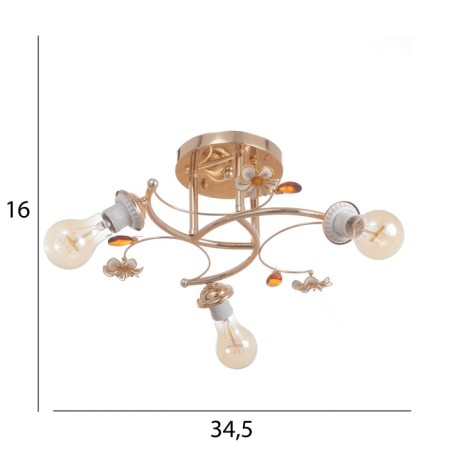 Vivian chandelier BP 3x40W E27 Gold Model: 2612358-8