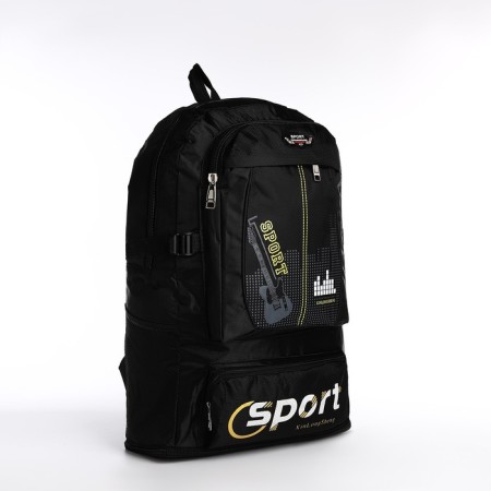 A backpack with a lightning with an increase, 55l, 5 external pockets, black color-2