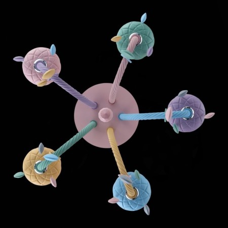 Ceiling Ceiling ST LUCE. SL1700.782.05. Fiata. 5x40 watts, E14, 58x58x45 cm, colorful color-9