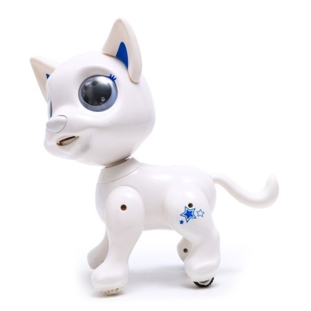 Robot dog "Peter" IQ Bot, on the control panel, interactive: sound, light, on batteries, white-2