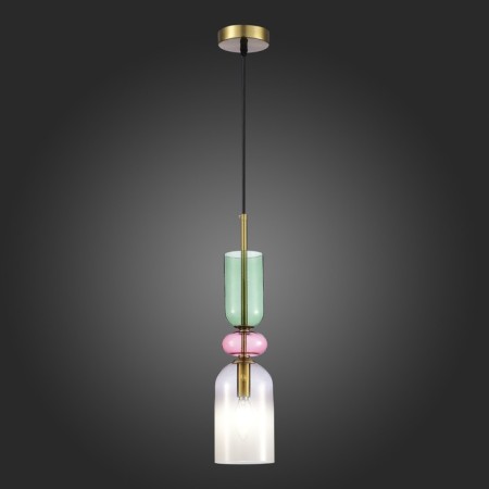 STL LUCE Sus. SL2000.203.01. GEA. 1x40 W, E14, 11x11x40 cm, golden color-2