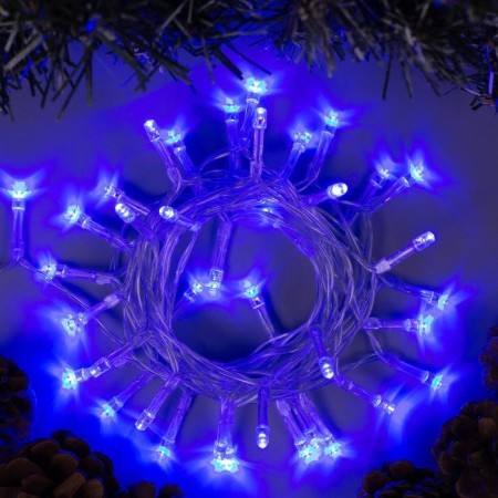 Garland "thread" 4 m, IP20, transparent thread, 40 LED, glow blue, 2 modes, AAH3