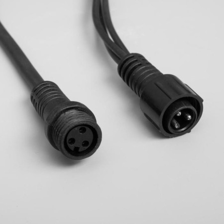 Garland "curtain" 2 x 1.5 m, IP65, UMS, dark rubber thread, 300 LED, white glow, 220 V-4