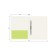 Folder with A4, 700 μm, 27 mm, calligrata duble neon, inner pocket, up to 180 sheets, light green neon