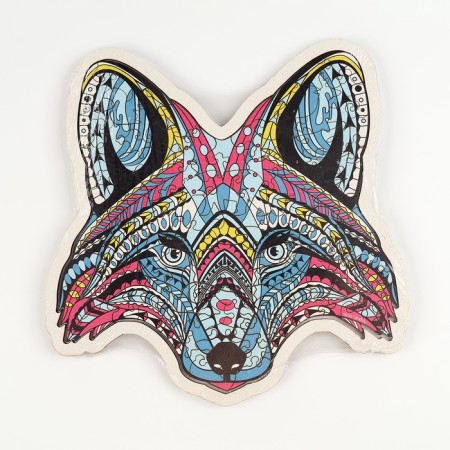 Puzzle wooden figured "raccoon", in the frame-8