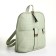 City backpack on a zipper, green color
