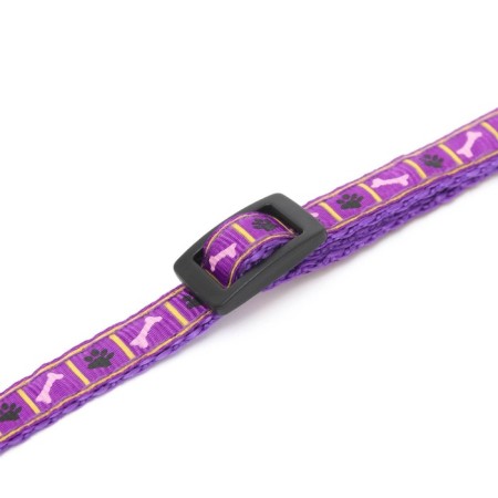 The two -layer collar with the fastx "Bones and legs", 30 x 1 cm, purple-6
