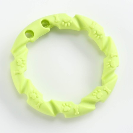 Chewing toy for dogs "twisted ring", 11.5 cm, green-1