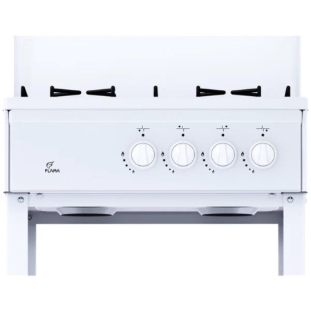 Flama AVG 1402 W stove, gas, 4 burners, without oven, two shelves, white-1