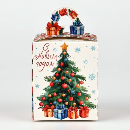 Box the team "New Year tree" 9 x 11 x 9 cm, New Year-2