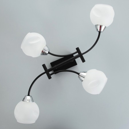 Svetogor chandelier "Mir" 4x60W E27 Black/Chrome-3