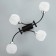 Svetogor chandelier "Mir" 4x60W E27 Black/Chrome