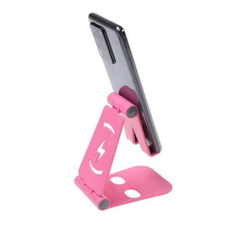 Luazon phone stand, adjustable height, silicone inserts, pink-3