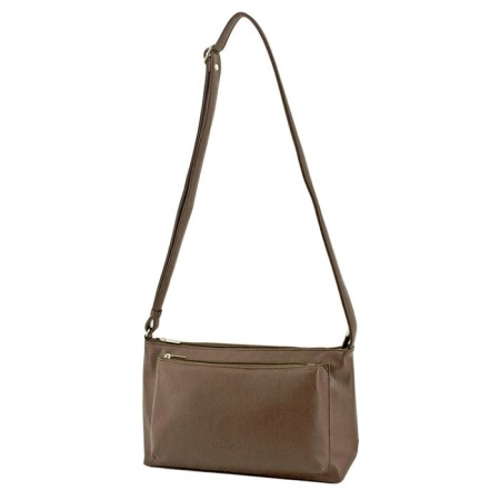 Female bag, artificial leather, brown 30x8x20 cm