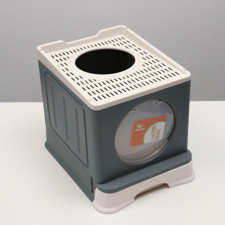Closed toilet 45 x 34 x 39 cm, gray-3