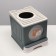 Closed toilet 45 x 34 x 39 cm, gray