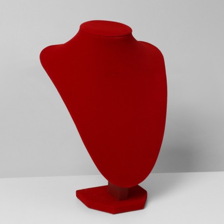 Bust for jewelry, 17.5 × 13 × 25 cm, h = 25 cm, red color-1