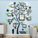 Interior stickers with photo frames "Memories", decor on the wall, panel 130 x 106 cm