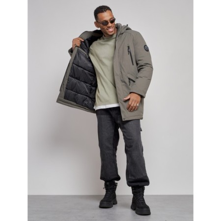 Extensive male winter park, size 50, gray color-12