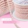A chain with pearls, metal, plastic, 2 mm, SS6, 9 ± 1 m, pink color
