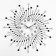 Watching clock, series: openwork, "Otterberg", smooth move, D-59 cm, dial 22 cm