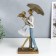 Polystone souvenir "In love pair under an umbrella" Blue-and-white gradient 37.5/31x8.5x15 cm