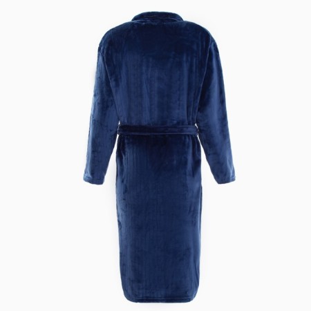 Unisex bathrobe Lovelife "Hygge" color dark blue, One size, microfiber, 100% p/e, 250 g/m2-10