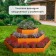 Galvanized flowerbed, 3 tiers, d = 60–100–140 cm, h = 45 cm, orange, greengo