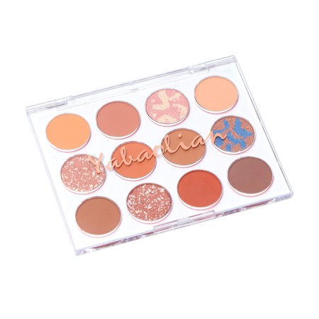 Palette of eyelid shadows with shimmer 12 colors-2
