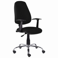 A chair for the operator Brabix Comfort MG-322, chrome, adjustable back, fabric, black S-11