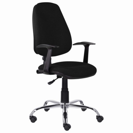 A chair for the operator Brabix Comfort MG-322, chrome, adjustable back, fabric, black S-11