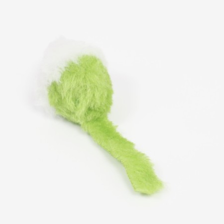 Toy for cats "Small Mouse" two -tone, 5 cm, white/green-2